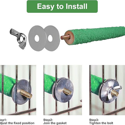 Bird Perches for Conure Stand Natural Wood Platform Bird Nail Trimming Perch Paw Grinding Stick for Parakeet Cockatiels Parrot Perch Bird Cage Accessories