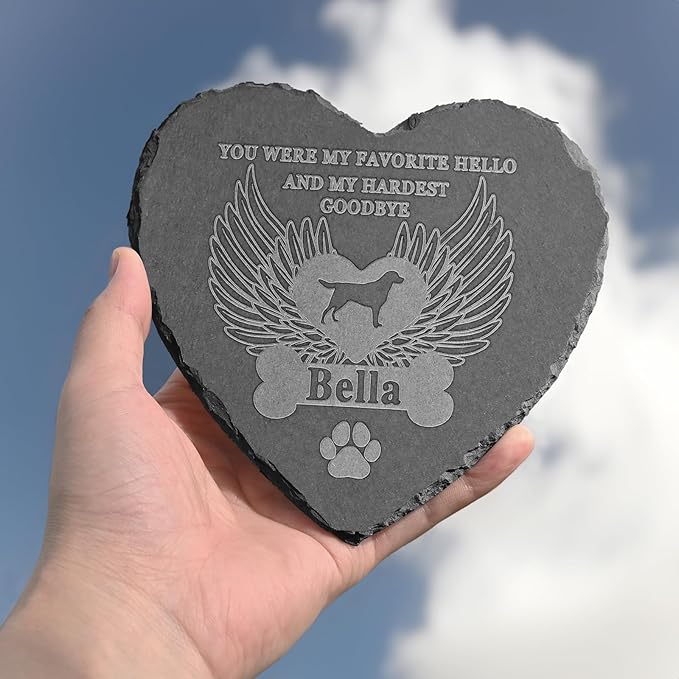 Pet Memorial Gifts for Dogs, Dog Memorial Stone, Dog Memorial Gifts for Loss of Dog, Dog Loss Sympathy Gift, Dog Memorial Keepsake, Bereavement Gifts for Loss of Dog, in Memory of Dog