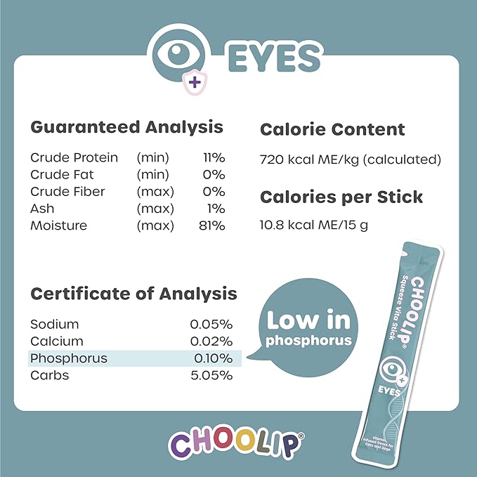 Squeeze Vita Stick Lickable Cat and Dog Treats – 49-Count Eye Support Sticks with Multivitamins, Soft Squeezable Paste for All Life Stages, Supporting Eye Health