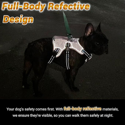 BELPRO Multi-Use Support Dog Harness, Escape Proof No Pull Reflective Adjustable Vest with Durable Handle, Dog Walking Harness for Big/Active Dogs (Orange, M)