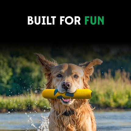 Goughnuts Medium Water Stick – Floating Dog Toys for Water Fetch, Interactive Heavy Duty Dog Pool Toy for Aggressive Chewers, Natural Reinforced Rubber Float, USA Made, 30-70 lbs Dogs