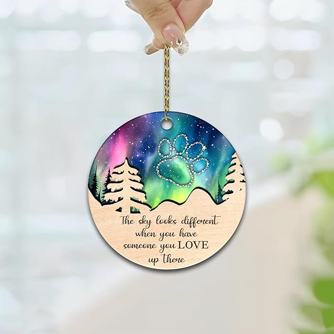 Hyturtle Pet Memorial Suncatcher Gifts for Loss of Dog Cat - Pet Loss Suncatcher - Dog Memorial Gifts for Loss of Dog, Dog Cat Memorial Ornament Loss of Pet Sympathy Gift - Pet Passing Away Gifts