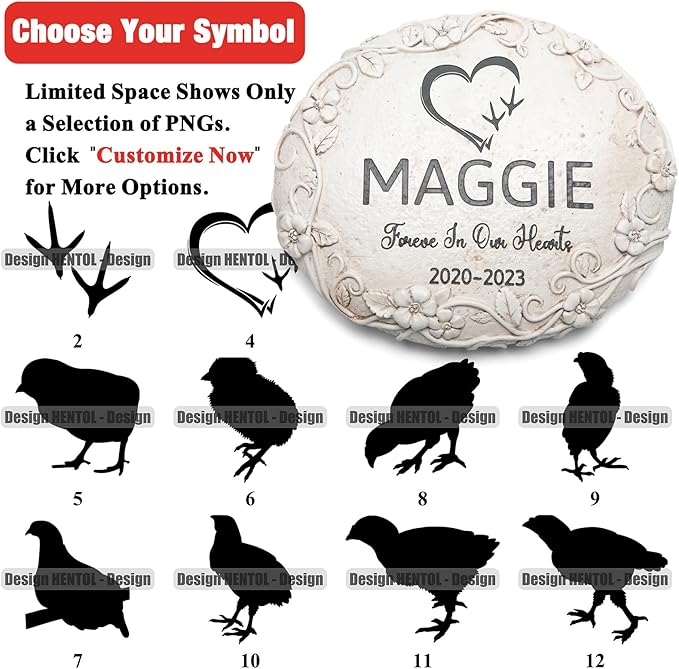 Personalized Chicken Memorial Stone, Pet Grave Marker Chick, Chick Headstone, Chick Tombstone, Chick Gravestone, Chick Memorial Stone, Chick Memorial Gifts