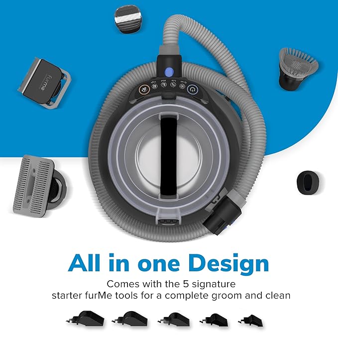 ULTRA Pet Grooming Vacuum Kit - Cat & Dog Grooming Kit For Easy Pet Care at Home, Quiet & Safe Dog Hair Remover Machine with Brush, Clipper, Shedding & Cleaner Tools & 4.5L Canister