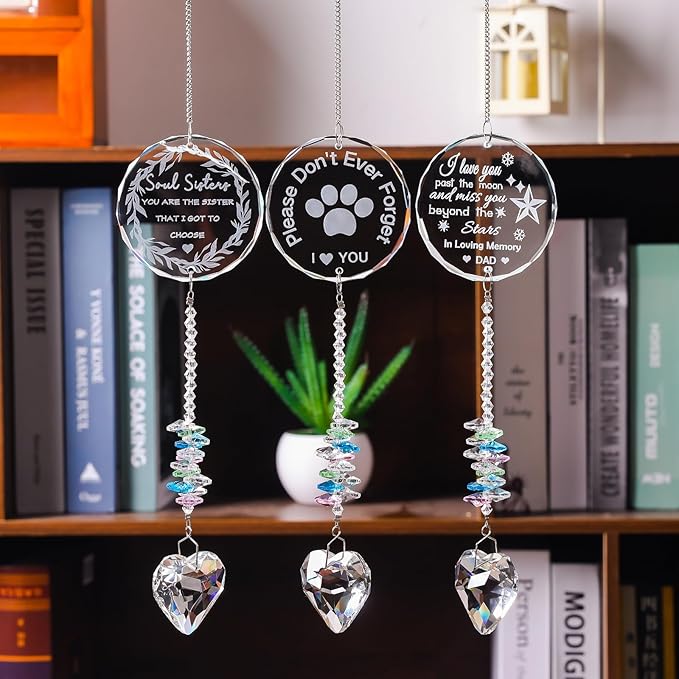Pet Memorial Suncatcher,Dog Memorial Gifts for Loss of Dog,Cats Remembrance,Pet Loss Sympathy Gift,Bereavement Gifts(Glass)