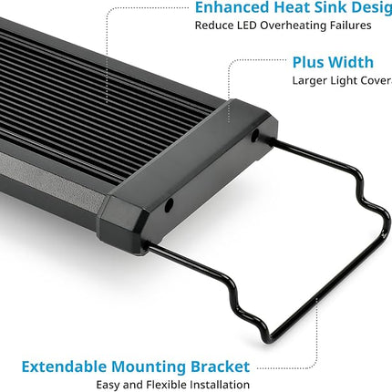 NICREW ClassicLED Plus LED Aquarium Light with Timer, 27 Watts, for 36 to 48 Inch Fish Tank Light, Daylight and Moonlight Cycle
