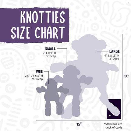 HuggleHounds Knottie Plush Dog Toy - Dog Stuffed Animal Toy, Puppy Toys, Squeaky Dog Toy for Small, Medium & Large Dogs, Durable Plush to Keep Them Busy - Rainbow Elephant, Small