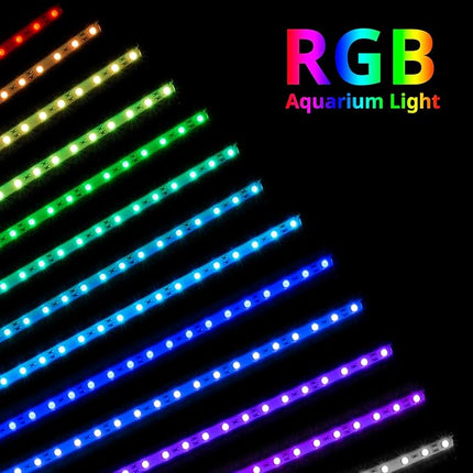 NICREW LED Aquarium Light, 15 Inches Submersible Fish Tank Light, Waterproof Underwater Light with Multicolor Option