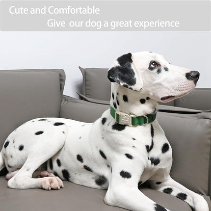 ARING PET Christmas Dog Collar-Cute Green Cotton Puppy Collar for Small Dogs, Adjustable Lightweight Pet Collars with Quick Release Buckle for Small Medium Large Dog