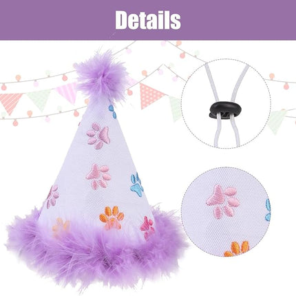 BINGPET Dog Birthday Bandana Scarf and Reusable Hat with 0-8 Figures,Cute Puppy Dog Birthday Outfit Party Supplies Gift for Small Medium Large Dogs Girl(Large)