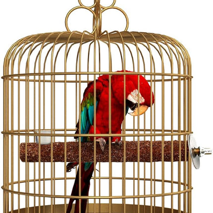 6 Pcs Bird Perch Stand Toy, Wood Parrot Stand Platform Colorful Sand Paw Grinding Stick Cage Accessories Exercise Toys for Cockatiel Conure Budgies Parakeet Lovebird Hamster Gerbil Rat Mouse (6 Pcs)