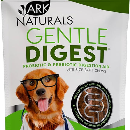 ARK NATURALS Gentle Digest Soft Chews, Vet Recommended Dog and Cat Prebiotics and Probiotics, Digestive and Immune System Support, 120 Count, greens, 326002