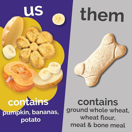 Fruitables Baked Dog Treats Variety Pack of 8 (Pumpkin & Apple, Banana, Blueberry, Cranberry - 7 oz (8 Pack)