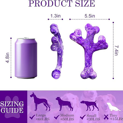 Dog Chew Toys for Aggressive Chewers: Dog Chew Toys 4 Pack Beef Flavored Indestructible Toy for 20-70 lbs Medium and Large Dogs, Tough Nylon Chew Bone & Easy to Clean, Keeps Dogs Busy