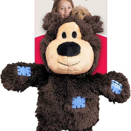 KONG - Wild Knots Bear - Internal Knotted Ropes and Minimal Stuffing for Less Mess - for Small/Medium Dogs (Assorted Colors)