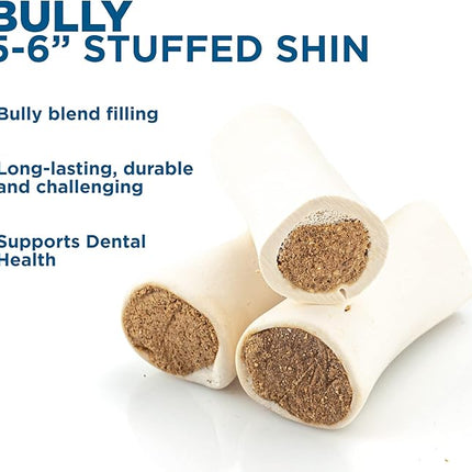 Best Bully Sticks 5-6 Inch Bully Filled Shin Bones for Dogs - 5 Count (Pack of 1) - Easily Digestible, Long-Lasting, Refillable Treat