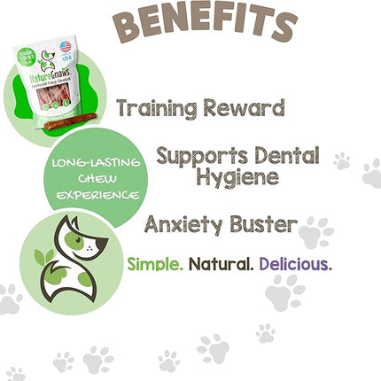 Nature Gnaws USA Steer Sticks for Dogs 5-7" (8oz) - Mixed Thickness - Long Lasting for Aggressive Chewers and Large Dogs - Natural Beef Bully Dog Chew Bones (Pack of 2)