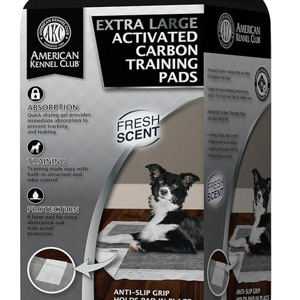 American Kennel Club XL Carbon-Activated Puppy Training Pads – 50 Count, 26 x 30