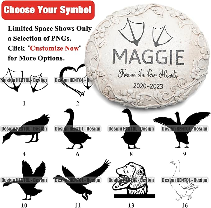 Personalized Goose Memorial Stone, Pet Grave Marker Goose, Goose Headstone, Goose Tombstone, Goose Gravestone, Goose Memorial Gifts