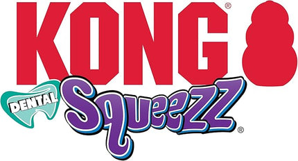 KONG Squeezz Dental Bone - Dog Toy for Cleaning Teeth - Flexible Chew Toy for Gentle & Mild Chewers - for Medium/Large Dogs