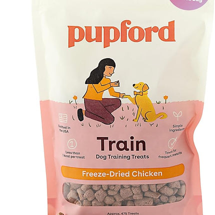 Pupford Freeze Dried Training Treats for Dogs & Puppies, 475+ Two Ingredient Bites (Chicken, 4 oz)