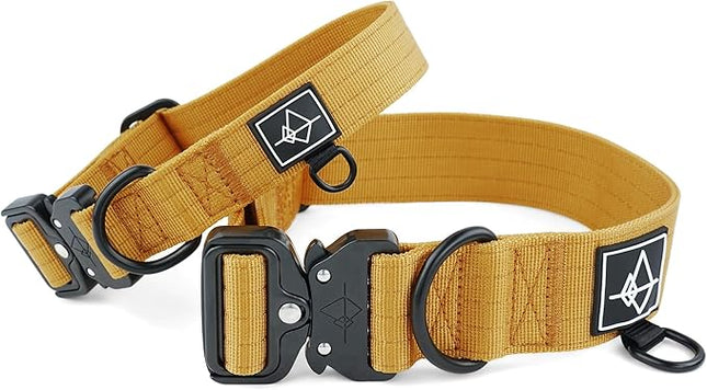 Made to ROAM Premium Dog Collar - Adjustable Heavy Duty Nylon Collar with Quick-Release Metal Buckle (Michigan Autumn, Classic Size 1)