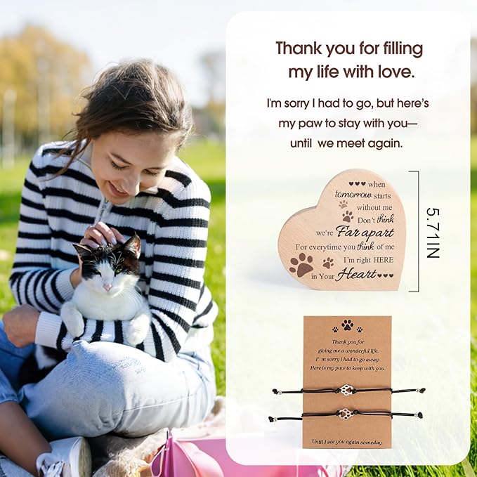 Pet Memorial Gifts for Loss of Dog Cat, Sympathy Gift for Pets Loss, Pet Memorial Wind Chimes, Dog Passing Away Bereavement, Remembrance Gift Basket for Friends Family