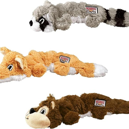 KONG - Scrunch Knots Squirrel - Internal Knotted Ropes and Minimal Stuffing for Less Mess - For Small/Medium Dogs