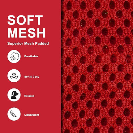 EXPAWLORER Classic Plaid Puppy Harness - Small Dog Harness and Leash Set - Dog Collar and Leash Set with AirTag Holder, Soft Padded Step in Dog Vest Harness No Pull Reflective for Outdoor, Red M