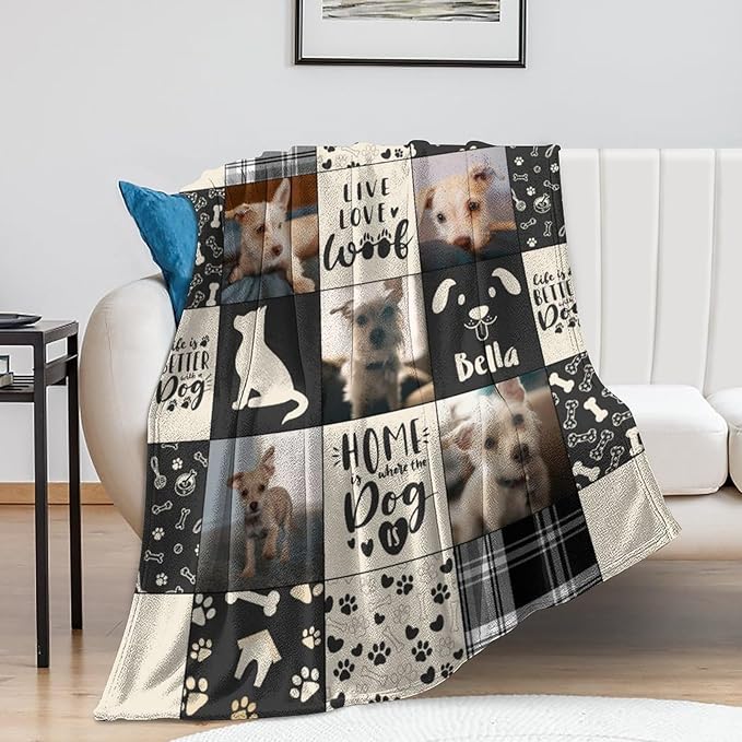 Artsadd Dog and Cat Memorial Gifts, Pet Loss Memorial Blanket, Custom Dog Blanket, Personalized Pet Remembrance Gifts, Loss of Pet or Cat Remembrance Sympathy Grief Condolence Bereavement Gifts