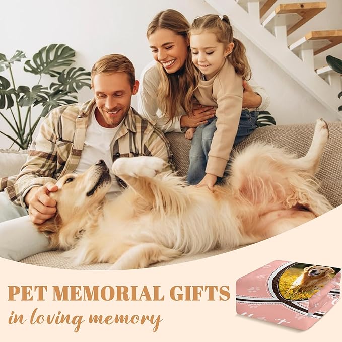 Pet Memorial Gifts, Personalized Dog Blanket with Photo Name, Dog Memorial Gifts for Loss of Dogs, Customized Pet Memory Blanket, Sympathy Gift for Loss of Dogs Cat, Remembrance Bereavement Gift