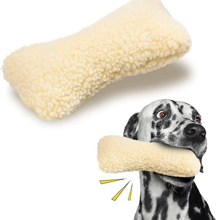 SPOT 9in Vermont Style Fleece Bone Dog Toy – Soft Comfort Plushie for Medium Dogs & Puppies – Built-in Squeaker – No Plastic Parts – Safe for Light Chewers – Cuddly & Calming Pet Toy