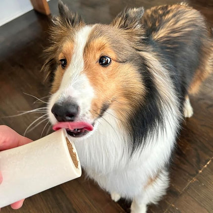 Cadet Stuffed Shin Bone, Long-Lasting Dog Chew Bones for Aggressive Chewers, High Protein Filled Bone Dental Chew for Dogs, Bacon & Cheese Flavor Filling, 3-4" for Small Dogs