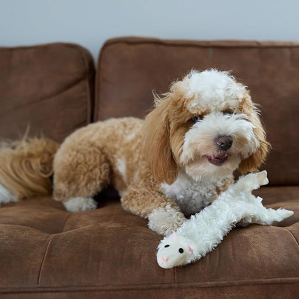 SPOT Skinneeez Crinklers Lamb - Stuffing-Free Dog Toy with Crinkle & Squeaker Sounds, Durable for Moderate Chewers, Tug Toy for Small Dogs & Puppies, 14in