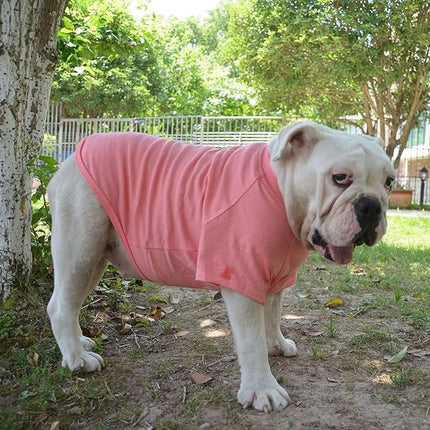 Lovelonglong Bulldog Clothes Dog Clothing Blank T-Shirt Tee Shirts for French Bulldog English Bulldog American Pit Bull Pugs 100% Cotton Skin Care Lotuspink B-S