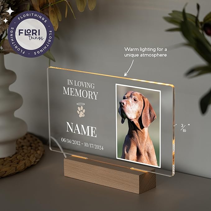 in Memory of Dog/Losing my Best Friend Dog - Loss of Dog Sympathy Gift/Dog Memorial Gifts - Pet Memorial Gifts - Dog Memorials & Funerary Personalized Acrylic Plaque loss of pet gifts