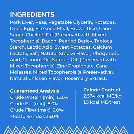 Buddy Biscuits Trainers 10 oz. Pouch of Training Bites Soft & Chewy Dog Treats Made with Bacon Flavor (Pack of 2)