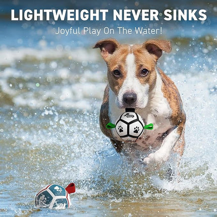 QDAN 2 Pack Small Dog Toys, 3.5 Inch Puppy Balls, Dog Balls with Straps for Small Breed, Soccer Ball for Dogs, Puppy Toys, Dog Birthday Gift