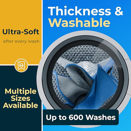 GREEN LIFESTYLE 100% Cotton Washable Underpads - Large Bed Pads for use as Incontinence Bed Pads, Reusable Pet Pads, Great for Dogs, Cats, Bunny, Seniors Bed Pad (Pack of 4 - 34x36)