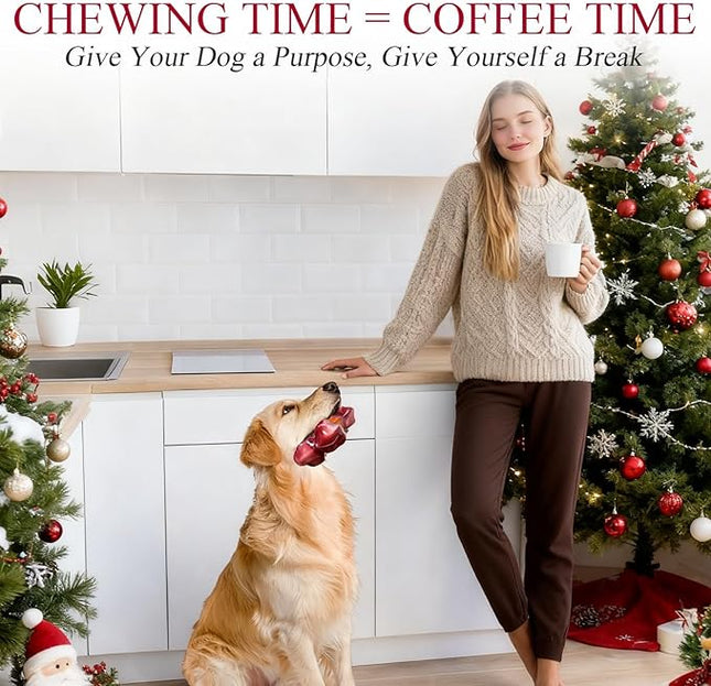 Apasiri Dog Toys for Aggressive Chewers Peanut Butter Flavored, 8" Tough Dog Chew Bone, Nylon & Rubber Chew Toy, Dog Bone Toy for Large Medium Breed 20-80lbs