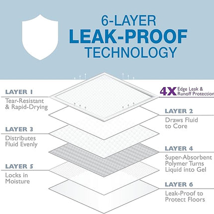 Four Paws Wee-Wee Super Absorbent Unscented Pee Pads for Dogs & Puppies with Insta-Rise Border, Leak-Proof Dog Housebreaking Potty Training Floor Protection, 22" x 23", 10 Count (Pack of 3)