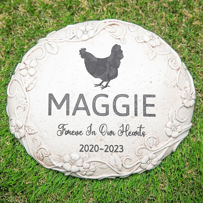 Personalized Chicken Memorial Stone, Pet Grave Marker Hen, Chicken Headstone, Chicken Tombstone, Chicken Gravestone, Chicken Memorial Stone, Chicken Memorial Gifts
