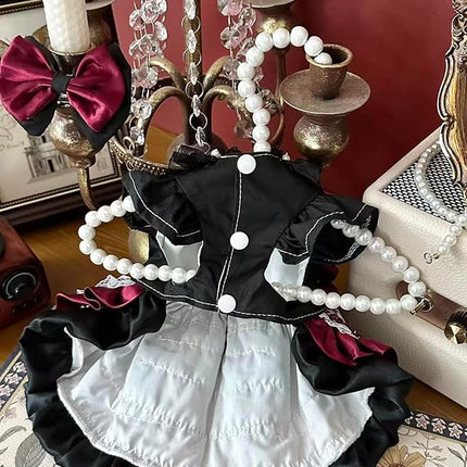 Fashion Sweet Puppy Dog Lace Princess Dress for EXTRAL Small and Small Dog D-red Large