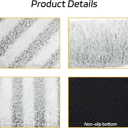 Small Dog Beds for Small Dogs, Washable Cat Beds for Indoor Cats with Anti-Slip Bottom, Supportive Soft Calming Sleeping Pet Bed for Puppy and Kitten, 21 inches, White