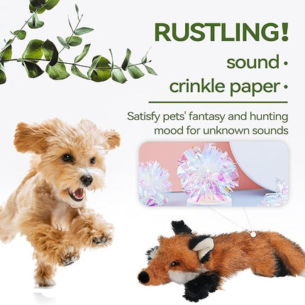 ALL FOR PAWS Fox Squeaky Doy Toy, Fox Dog Toy for Small Medium Large Breed, Puppy Fetch Toy with Squeaker, Plush Chew Dog Toy, 10.2 x 7.9 x 4.7 inches - Classic Fox S