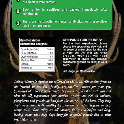 Elk Antler Dog Chews | Long-Lasting A-Grade Premium Elk Antler Chews for Dogs from Naturally Shed Elk Antlers Collected in The USA, Whole, Medium (Pack of 4)
