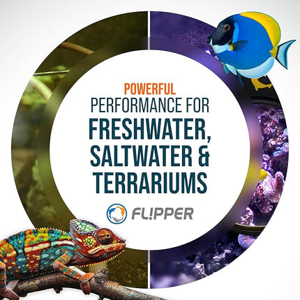 Flipper DeepSee 5" Magnetic Aquarium Viewer – Optical-Grade Magnifying Lens for Glass & Acrylic Tanks up to 5/8" Thick – Hands-Free Underwater Viewing for Fish, Corals & Aquarium Photography – Black