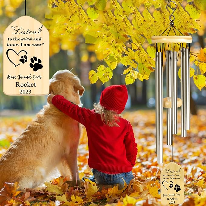 Pet Loss Gifts, Dodosky Pet Memorial Wind Chime, Pet Memorial Gifts for Dogs, Lost of Dog Sympathy Gift, Bereavement Gifts for Loss of Pet, Dog Memorial Gifts for Loss of Dog