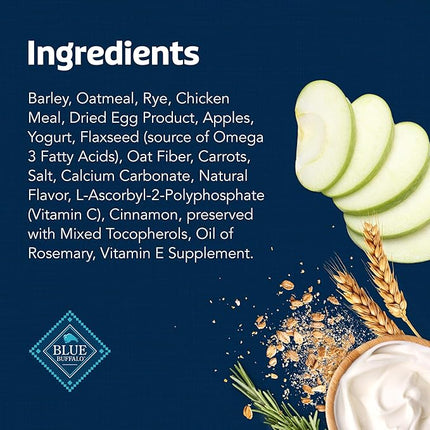 Blue Buffalo Health Bars Crunchy Dog Biscuits, Oven-Baked With Natural Ingredients, Apples & Yogurt, 16-oz Bag