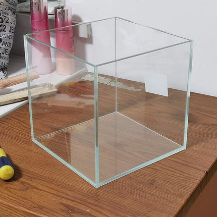 Small Nano Tall Rimless Tank, Glass Fish Tank, Betta Tank (2 Gallon 7.8x7.8x7.8inch/20x20x20cm)